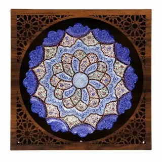 تصویر 1 از قیمت بشقاب مینا کاری فلزی + خرید باور نکردنی